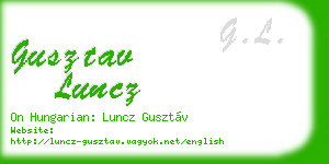 gusztav luncz business card